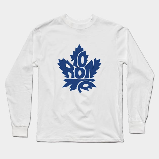 Toronto leaf blue Long Sleeve T-Shirt by Seanings